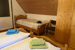 Schlafzimmer erster Stock Ferienhaus Jöbstl