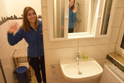 Bathroom with toilet and shower