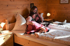 Double bed made of solid wood