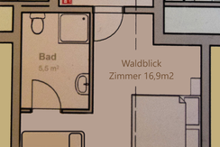 Lageplan Waldblick Zimmer