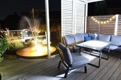 Beleuchtung auf der Dachterrasse