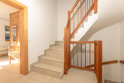 Staircase with access to the living area