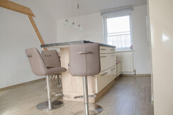 Bar stools in the kitchen