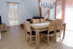 Dining table with patio door