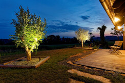 Terrasse am Abend - Vulkanland Farm Straden