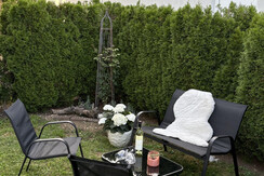 Idyllischer kleiner privater Garten