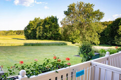Ausblick Balkon ins Grüne Einzelzimmer Waldhof Mar