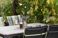 Terrasse mit Glasdach