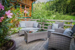 Weingut Albrecher vlg. Sraka sonnige Terrasse