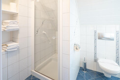 shower area in the bathroom