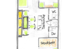 Zimmerplan Familienapartment