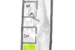 Zimmerplan Einbettzimmer