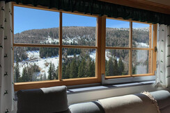 Almhaus Wohnzimmer Aussicht