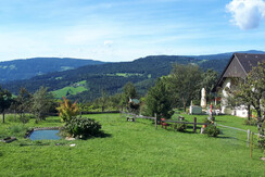 Ausblick vom Ferienhaus auf die Koralm