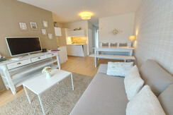 Wohn-Schlafraum Essbereich TV