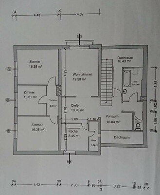 Grundriss des Apartments | © Apartment Karin