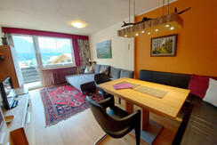 Wohn-Schlafraum Schlafcouch TV Essbereich