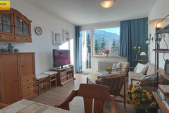 Wohn-Schlafraum Schlafcouch TV Essbereich