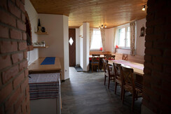 Wohnküche im Appartment Straschischnik