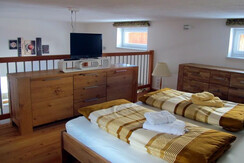 Schlafbereich in der Galerie