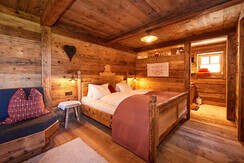 Wohn-Schlafbereich im Bergchalet Brandalm