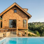 Photo of Holiday home, shower and bath, toilet, sauna