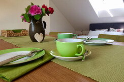 Die Mansarde Frühstückstisch