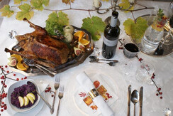 Ganserl essen im Dorfhotel Fernblick