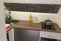 Küchenblock in der Frühstückspension Rost