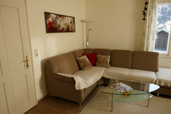 Living room with TV and DVD Player