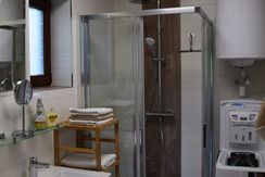 Badezimmer im Ferienhaus Jagafranzl