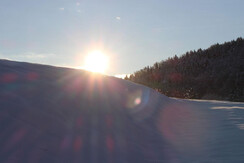 romantischer Sonnenaufgang Ferienhaus Riegelnegg