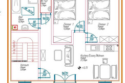 Gästehaus Gindl_Fewo Dachstein_Plan