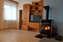 Wohnzimmer mit Kamin