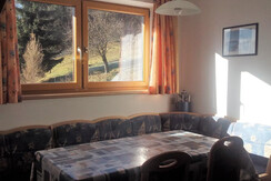 Flatzerhof - Essecke mit Ausblick