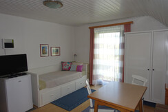 Ferienwohnung 1: Ess- & Schlafbereich