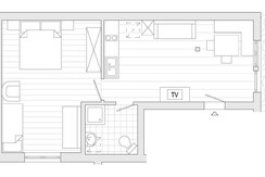 Plan Wohnung mit Terrasse