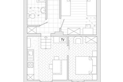 Plan Wohnung mit Balkon