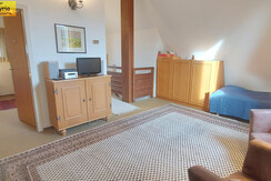 Wohn-Schlafraum Couch TV