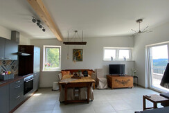 Die geräumige Wohnküche mit allem Drum und Dran