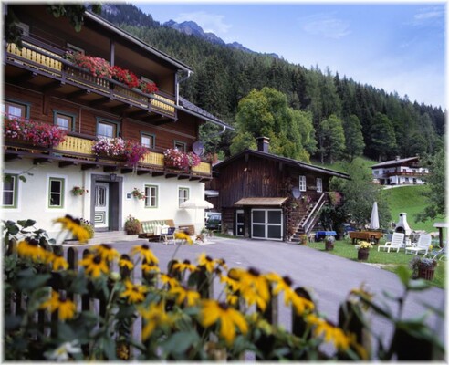 Bauernhof, im Hintergrund Gästehaus