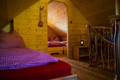 Die Schlafräume im Obergeschoss