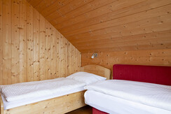 Schlafzimmer mit Schlafsofa und Einzelbett