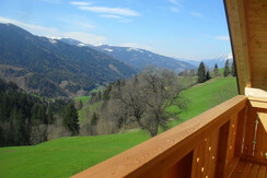 Blick vom Balkon über die Ennstaler Bergwelt