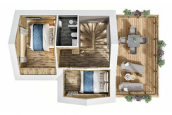 MONDI Chalets am Grundlsee Grundriss Chalet Superi