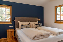 Bedroom with box spring beds