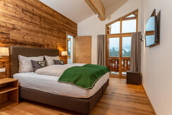 bedroom with selected box spring beds