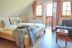 Winzerzimmer mit Balkon und Klimaanlage