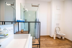 Großzügiges Bad im Apartment Graz-Ost mit Dusche