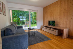 Modernes Apartment im sHome Graz-Ost – Wohnzimmer